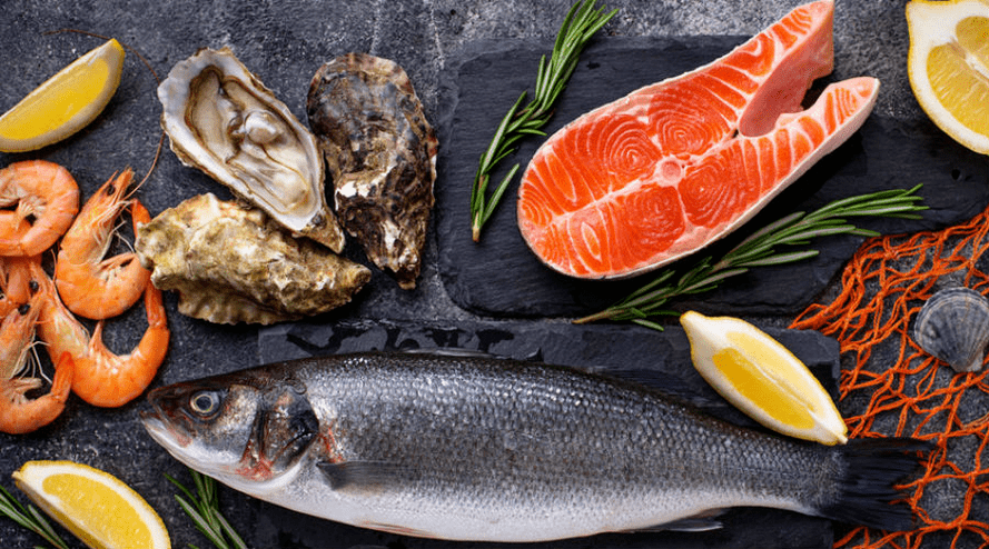 Vitamins in seafood for potency