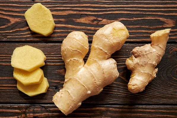 Ginger root, which has a beneficial effect on the male reproductive system