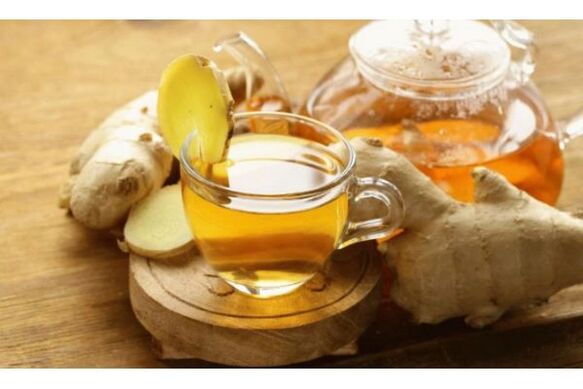 Ginger tea is a fragrant drink for potency in a man's diet