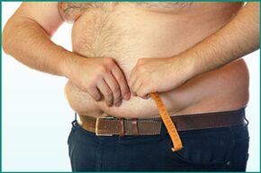 Obesity of a man is one of the causes of problems with the effectiveness