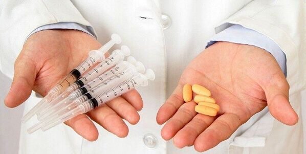 Injection of medication or oral administration