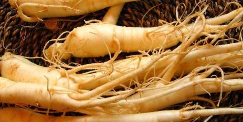 Ginseng root to increase potency